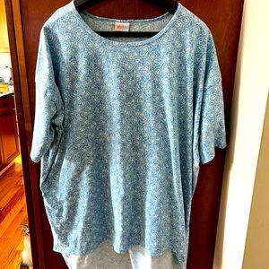 Lularoe blue tunic, floral.